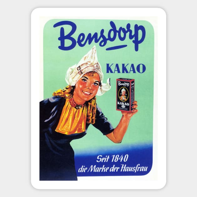 BENSDORP KAKAO Vintage German Cocoa Drink Beverage Advertisement Poster Sticker by vintageposters